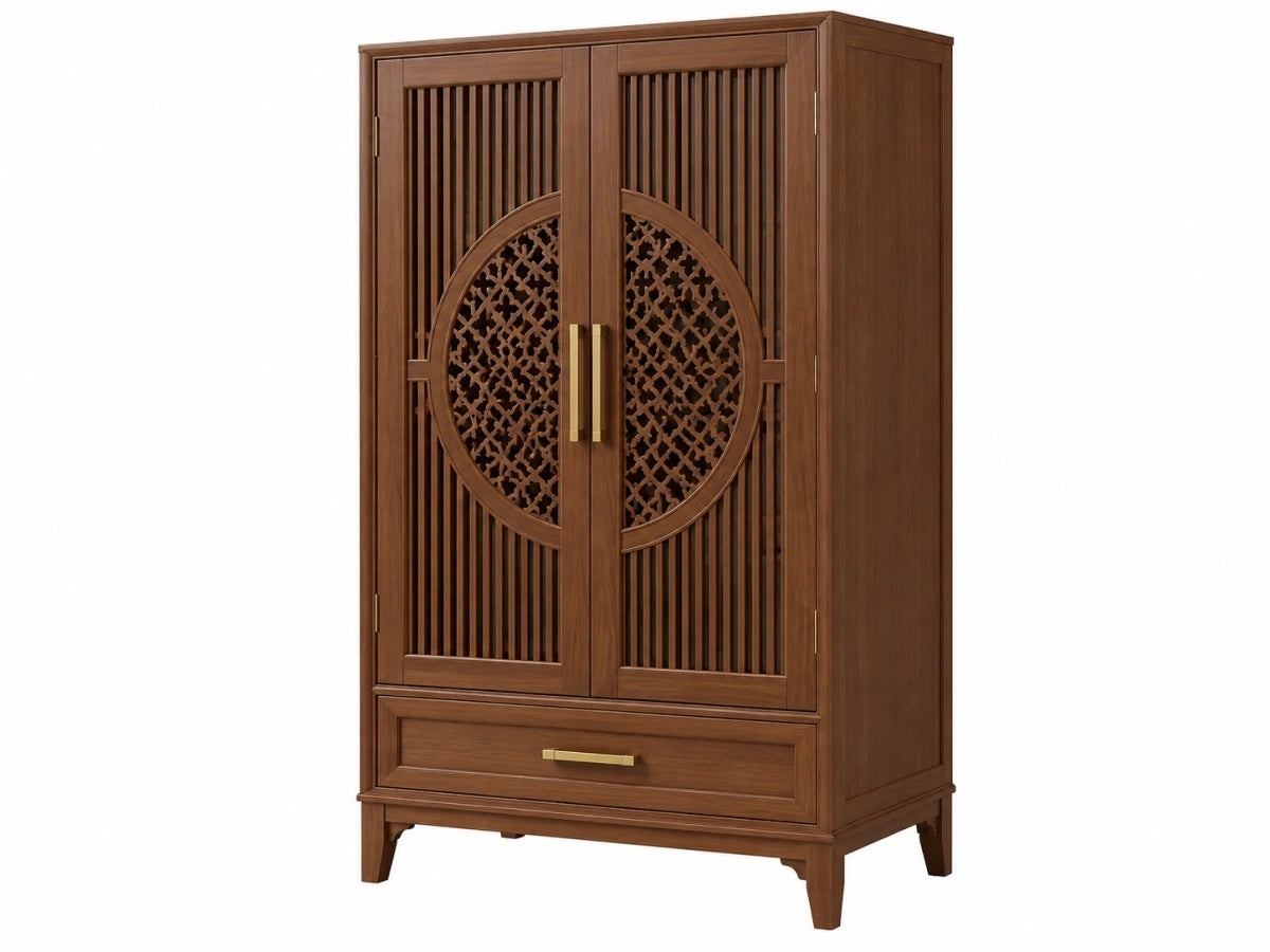 Armadio Legno Intagliato - Design Elegante
