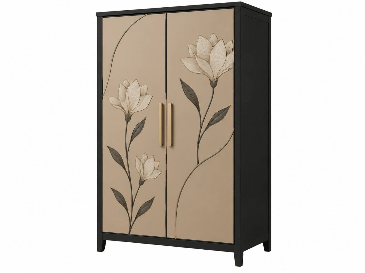 Armadio a Due Ante - Legno Decorato - Moderno