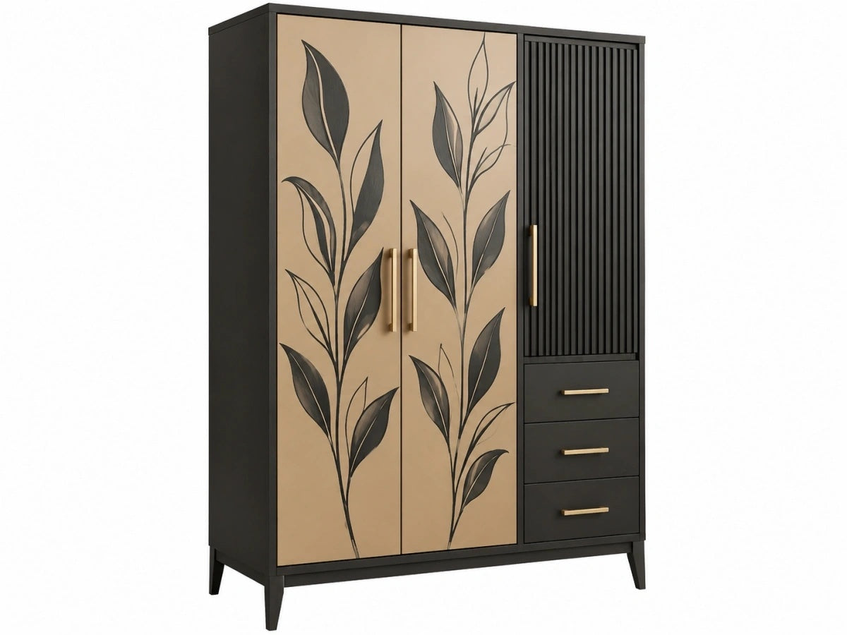 Armadio Moderno con Disegno - Legno Decorativo