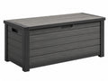 Cassapanca da Esterno - 124x55x58 cm - Plastica - Grigio