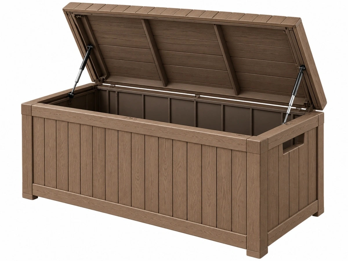 Baule Contenitore - Legno Effetto - Uso Esterno